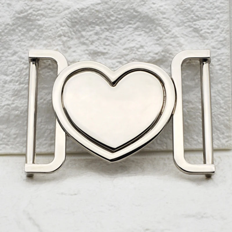 30/40mm Metal Belt Buckle love Heart Metal Pin Buckle Jeans waistband Buckles DIY Metal Buckle For Craft Belt accessories