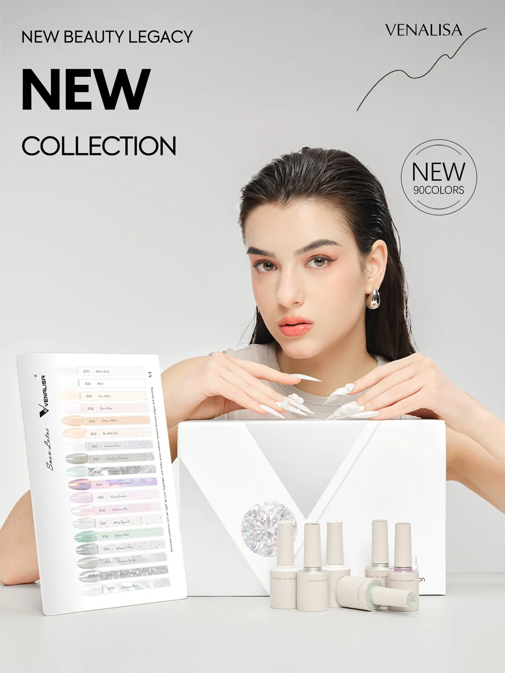 1/2/3 Stück/Set Venalisa Ultra Glossy Long Wear Diamond Top Coat Base Coat Lot Hema Free Soak Off UV LED Nagelgelpoliermittel 10 ml – Detail 1