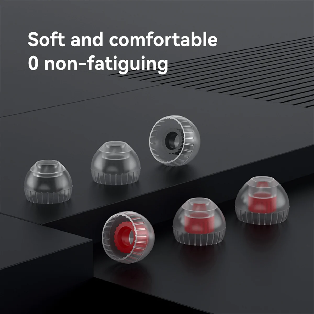 AT9-Penyumbat Telinga Silikon Penyumbat Telinga Struktur Dukungan Ganda Earphone Penyumbat Telinga Memori 3 Pasang Earphone Penyumbat Telinga Ukuran M