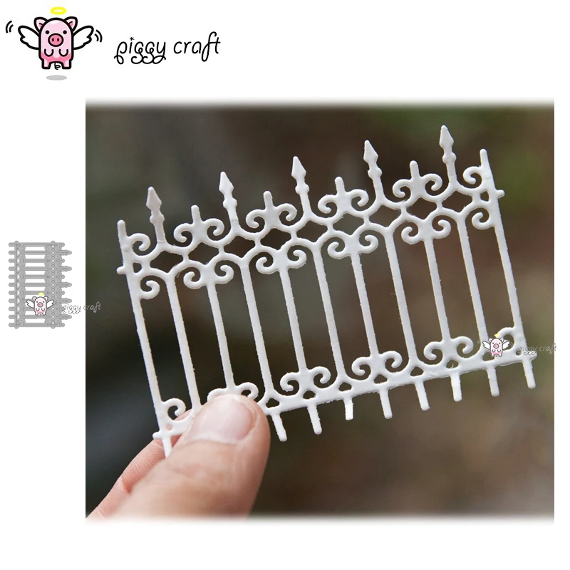 Piggy Craft metal cutting dies cut die mold Lace fence decoration Scrapbook paper craft knife mould blade punch stencils dies