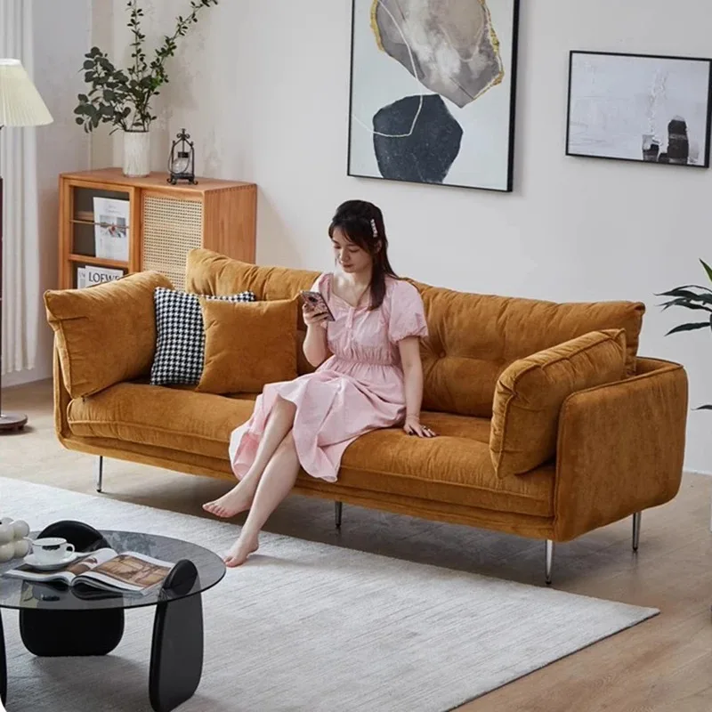 Aesthetic 4 Seater Living Room Couch Luxury Girly Recliner Bedroom Office Sofas 2 Seater Nordic Banken Woonkamer Furniture Home