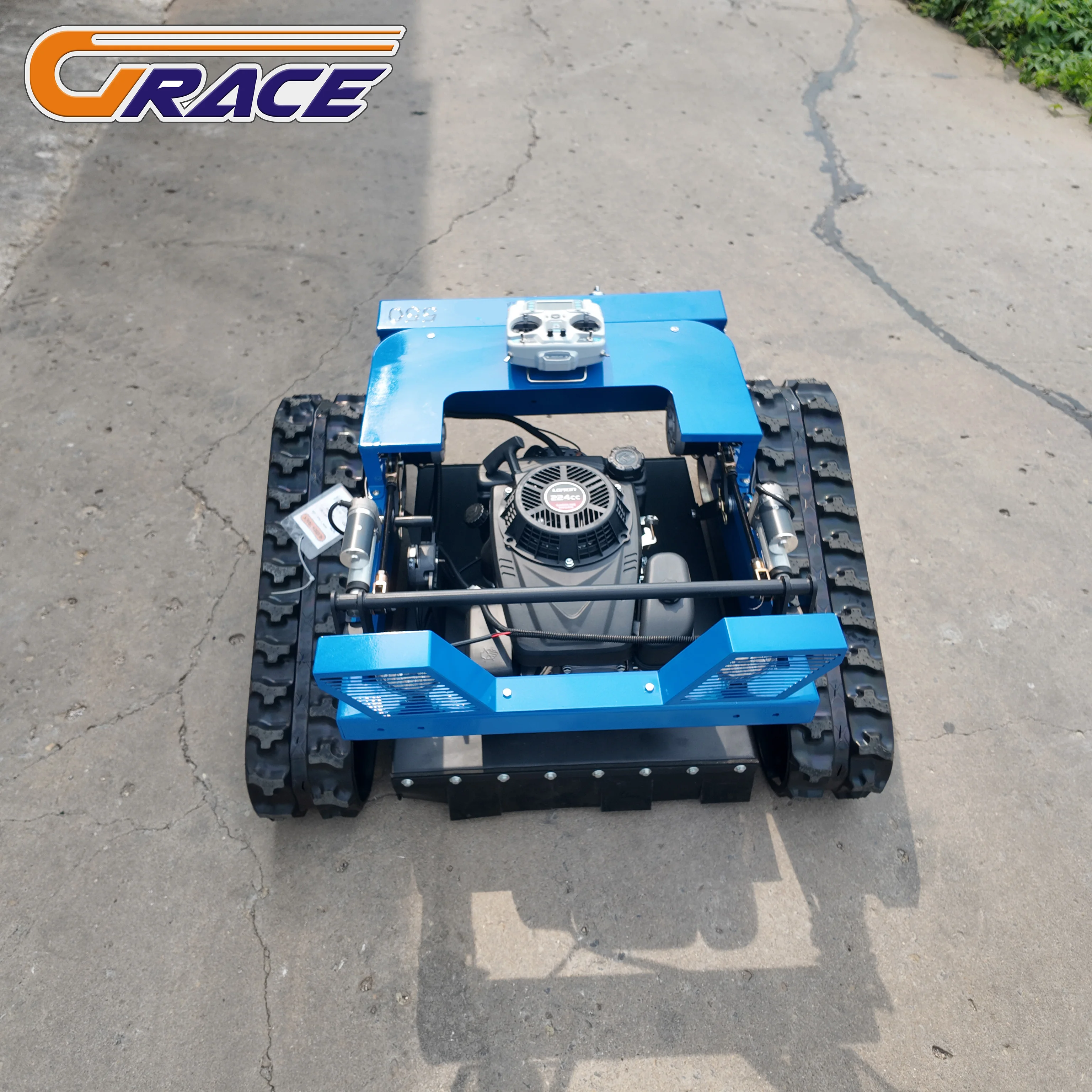 الجملة تصميم جديد الكهربائية التحكم عن بعد جزازة العشب المهنية الصف الزاحف جزازة العشب استخدام حديقة المنزل