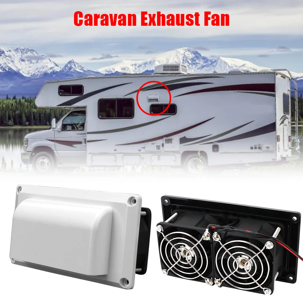 

For Camper Trailer Motorhome Boat Marine Yacht Caravan Side Air Vent Ventilation White Black Fans Exhaust Fan