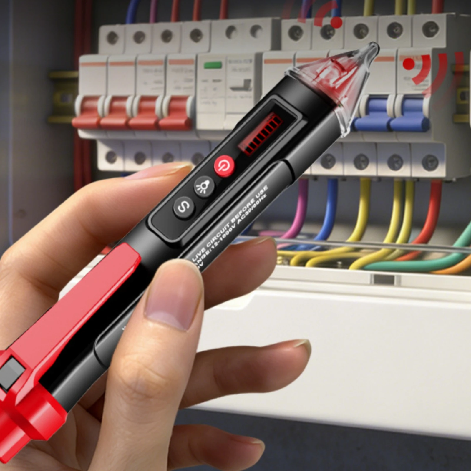 Non-Non-Touch Voltage Tester Side Clip Non-Non-Touch Voltage Tester Circuit Break-Point Tester Three Buttons for Technicians