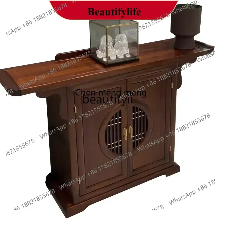 

D178 New Chinese ebony home living room entrance entrance cabinet simple Zen locker supply table