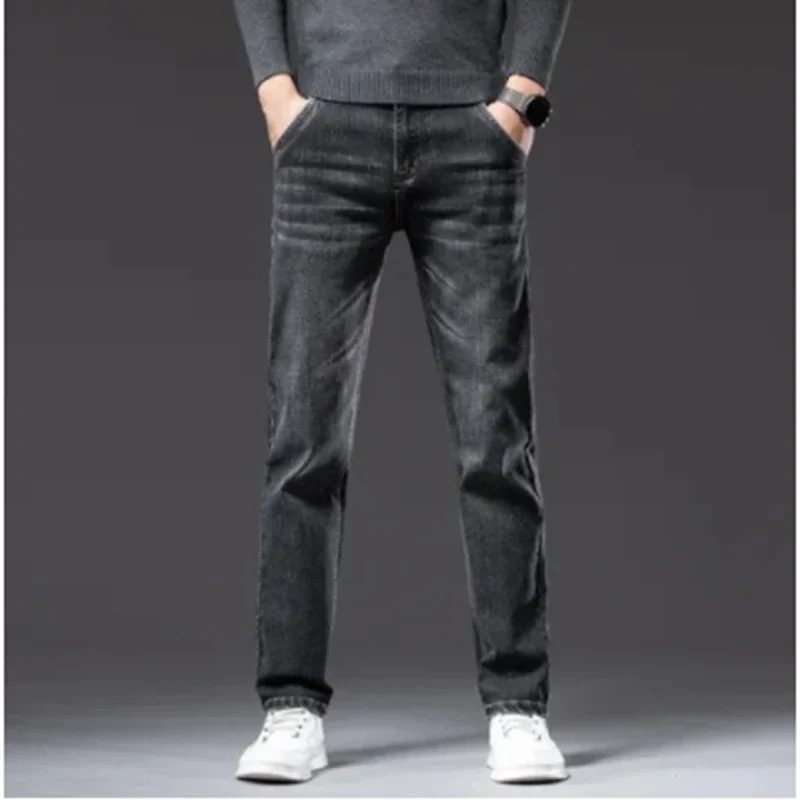 Good Quality Black gray blue Skinny Jeans Men Spring Summer Slim Fit Denim Jeans Men Cotton Stretch Denim Pants Cowboy FX839H