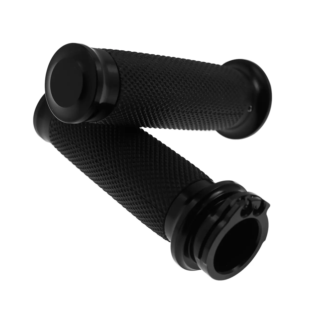 Universal Motorcycle 25mm Hand Grips Non Electronic Handle Bar Black Chrome For Harley Touring Softail Dyna XL XR Sportster 72