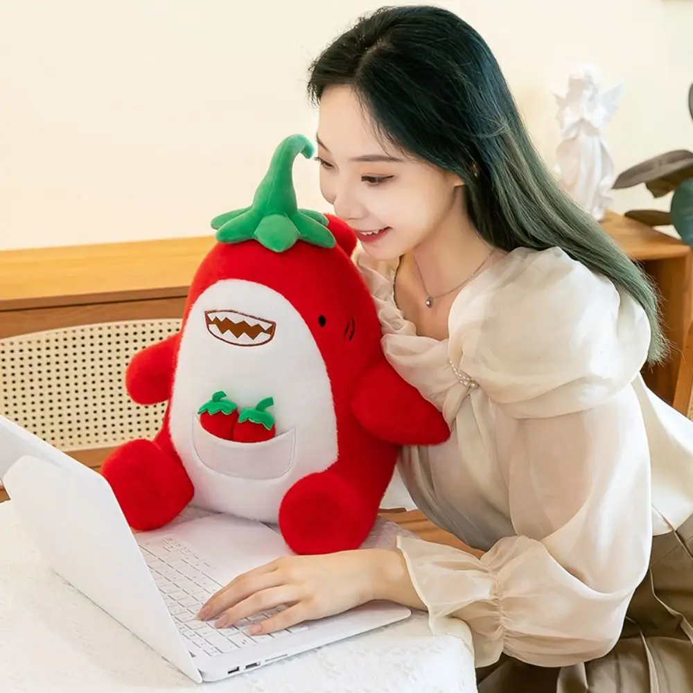 Muñeco durmiente para niña, tiburón esponjoso, juguete de peluche picante, novedad de dibujos animados, muñeco de peluche de tiburón Chili, lindo Animal suave, juguetes de peluche, decoración del hogar