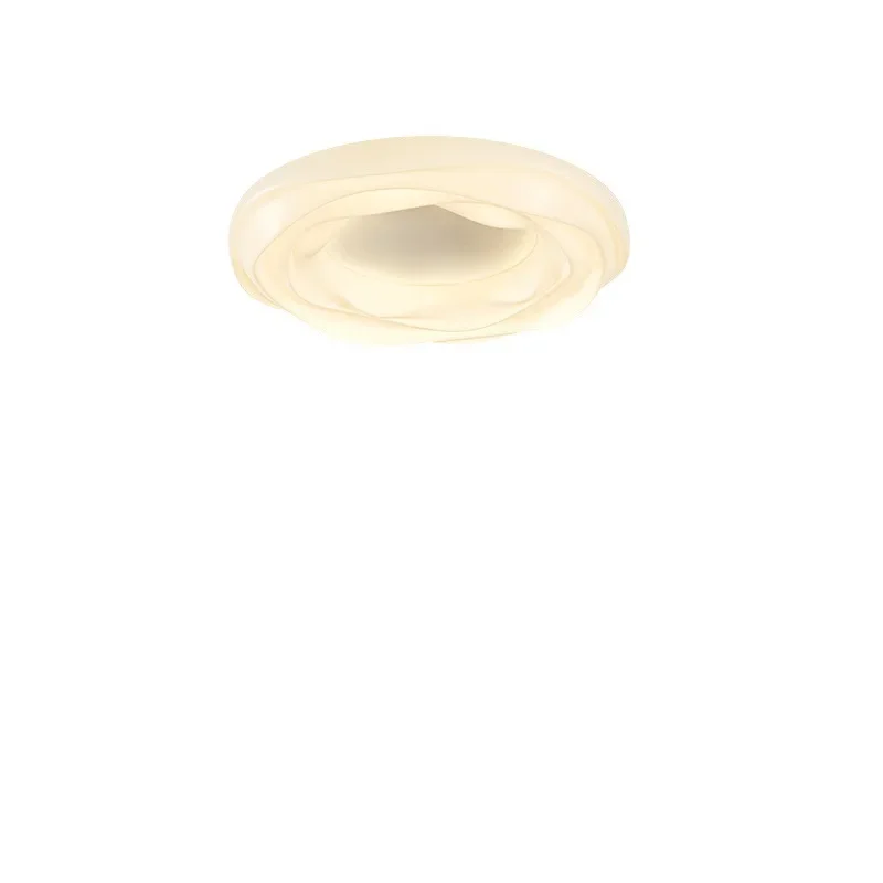 Full spectrum bedroom ceiling light, modern simplicity, master bedroom lighting, Nordic minimalism, cream style, lamps