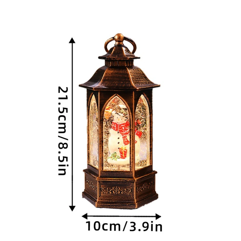Christmas Snow Lights Decorative Lights Table Ornaments Santa Claus Hexagonal Music Box Scene Arrangement Christmas Gifts view 4
