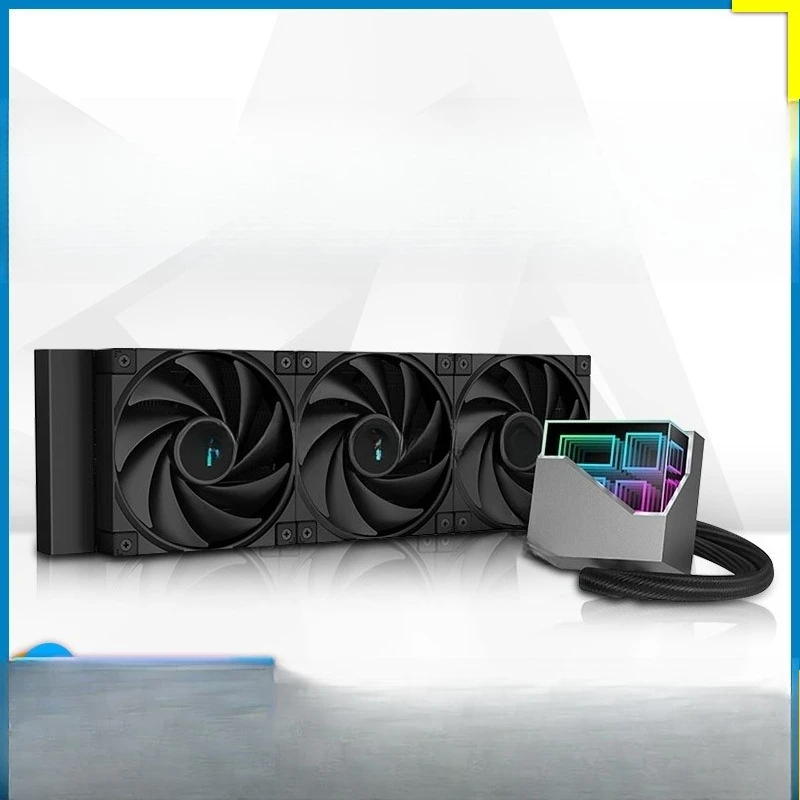 360 integrated water-cooled cpu computer host radiator full blackening infinite mirror FDB