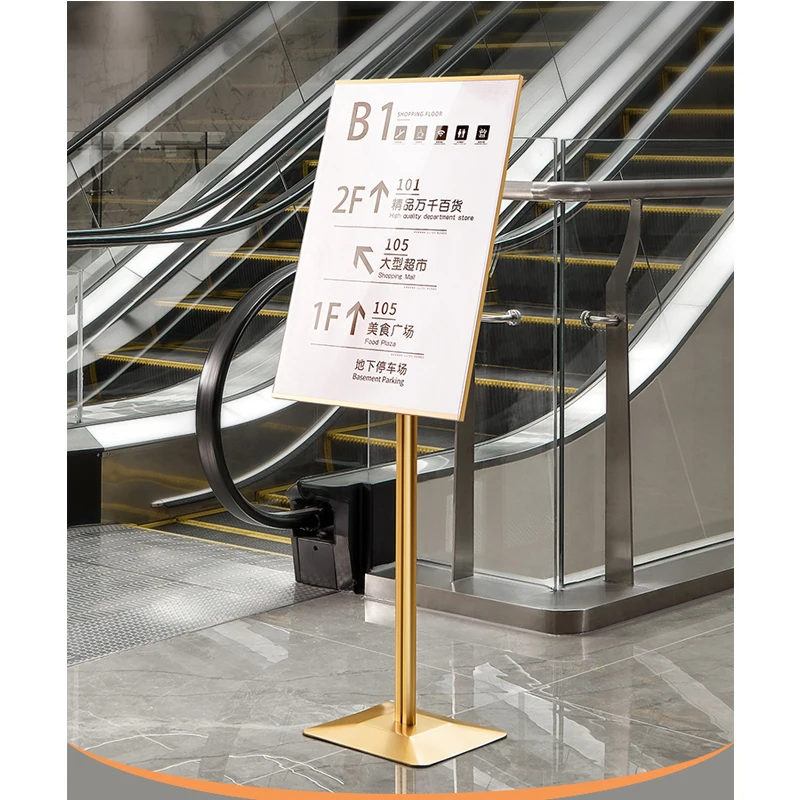 

Billboard display board vertical floor mounted display frame Narrow edge advertising frame at the entrance of the store Billboar