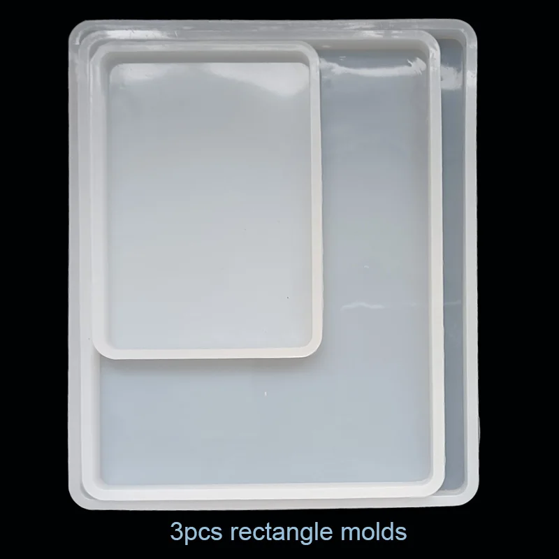 Various of Sizes Silicone Coaster Cup Tray Oval Square Round Artst Round Petri Dish Epoxy Resin Molds