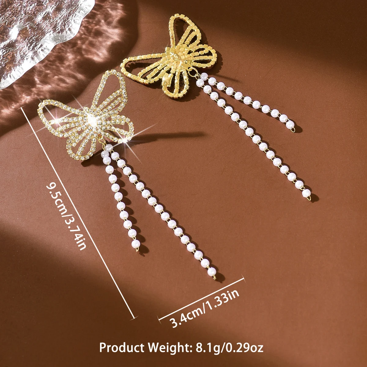 أقراط شرابة طويلة على شكل فيونكة متقاطعة للنساء، أزياء راقية، سلسلة مخالب، أقراط ماسية لامعة، أقراط للنساء