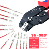 Ratcheting Crimping Tool Set For Dupont JST MOLEX Open Barrel,Dupont Molex JST TE Terminals & EPC PCIE SATA Pins SN-58B