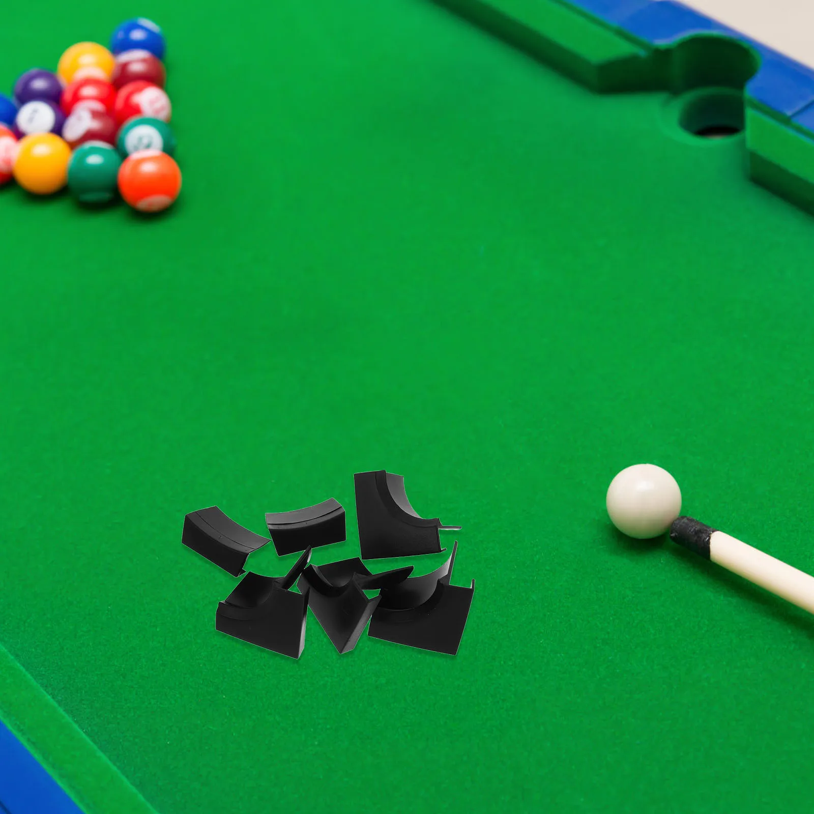 

1Set Mini Pool Table Accessories Kit Kids Plastic Ball Rack Presser Durable Pe Material Safe Lightweight Fun Pool Ball Set