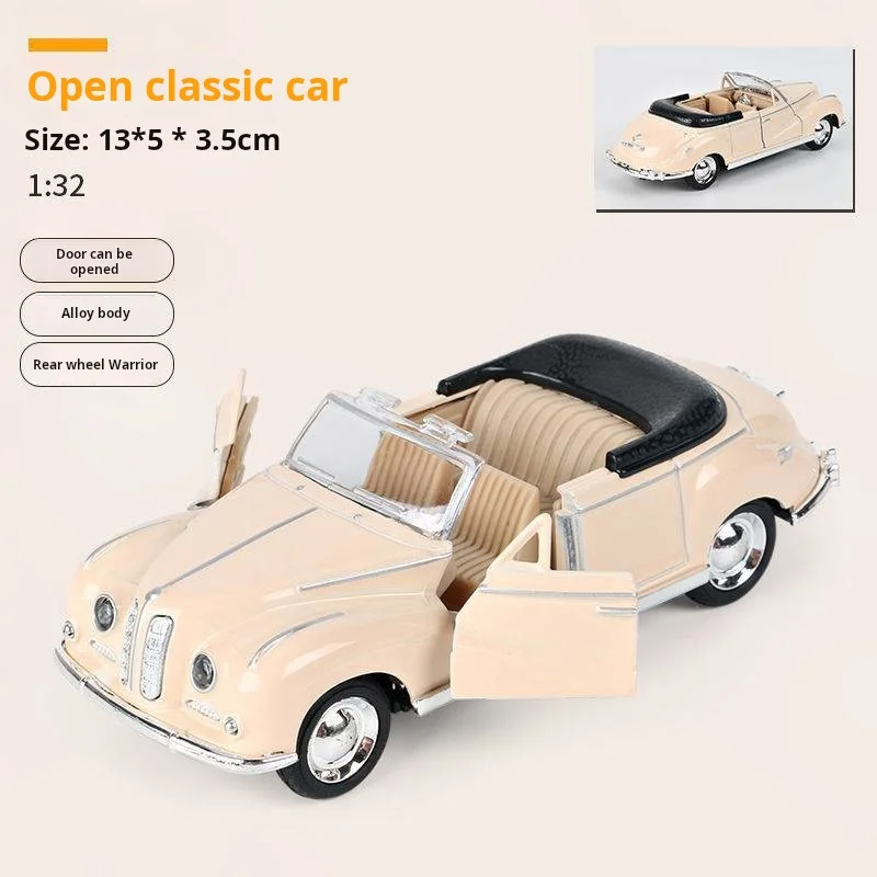 Modelo de coche clásico de aleación 1:32, adornos de coche de juguete para niños, modelo de coche extraíble, juguete para niño, juguete educativo fundido a presión