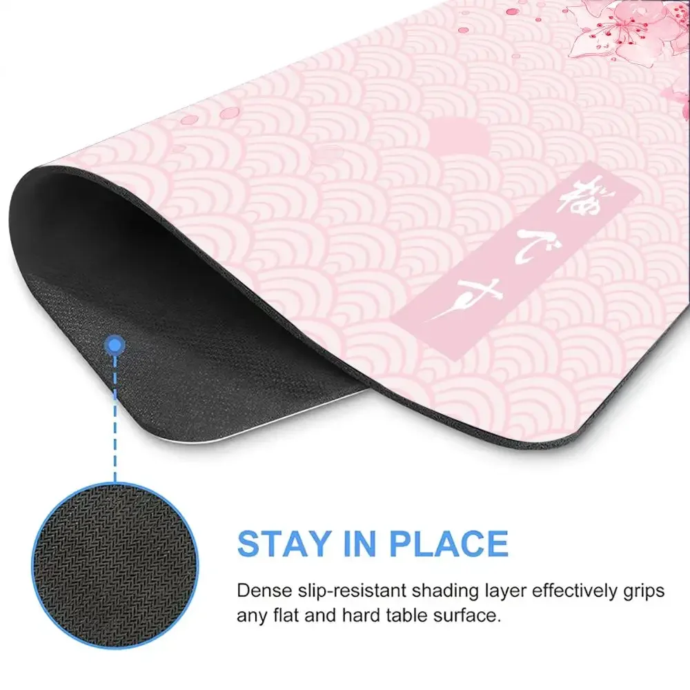 Water ripple art illustration Mouse Pad Square Desk Mat Stitched Edge non-Slip rubber base pc accessories Gaming mat mouse pads