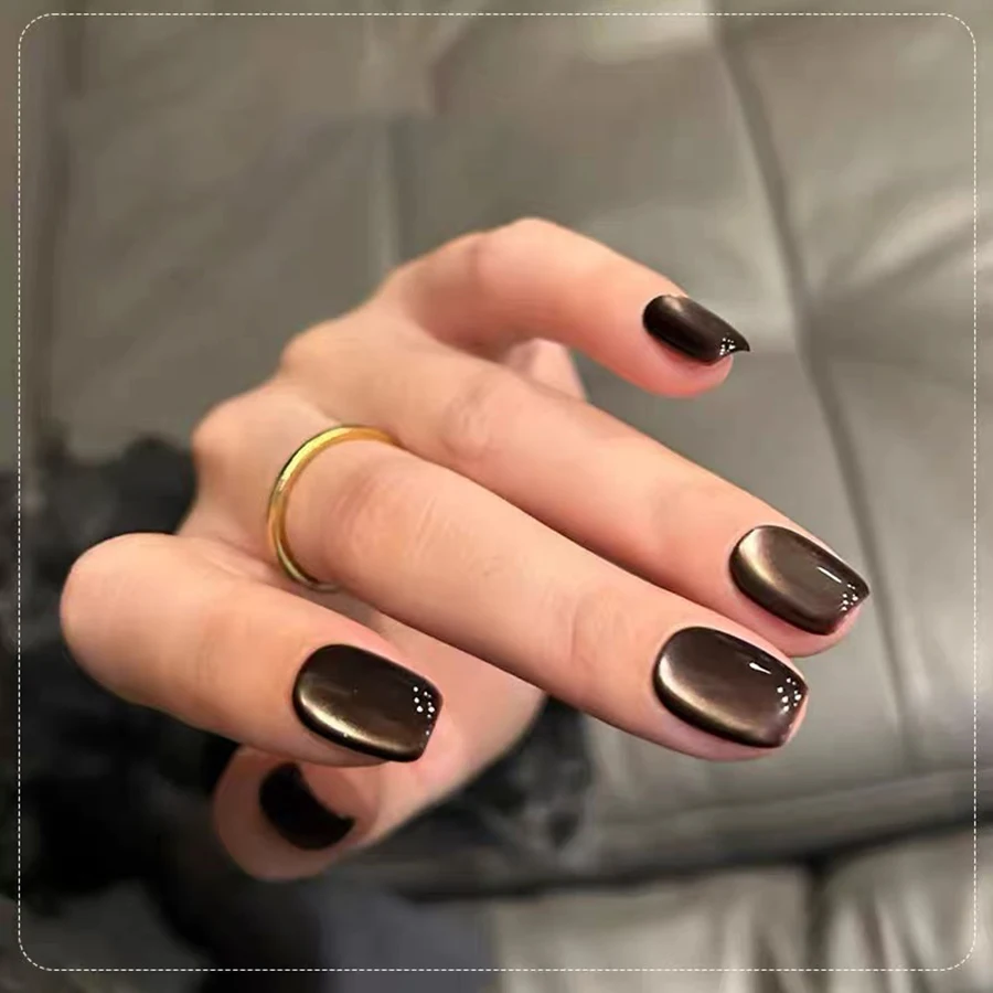 SHAKA 10ML 6 colori arancioni unghie dorate autunno e inverno sbiancamento perline di vetro cat eye gel smalto per unghie forniture per unghie nail art