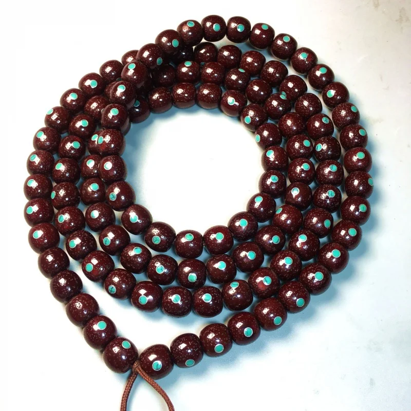 Cinnabar for Xingyue Inlaid Turquoise Duobao Bodhi Beads Bracelet