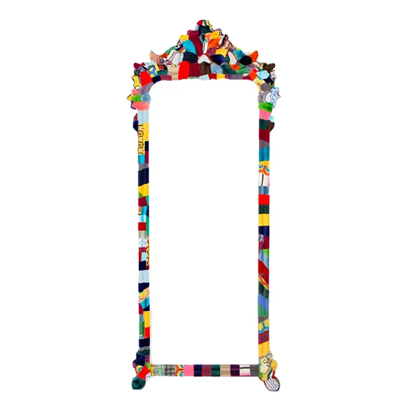 

Patchwork wall-mounted entrance mirror, full-body floor fitting mirror, modern simplicity, bedroom, cloakroom