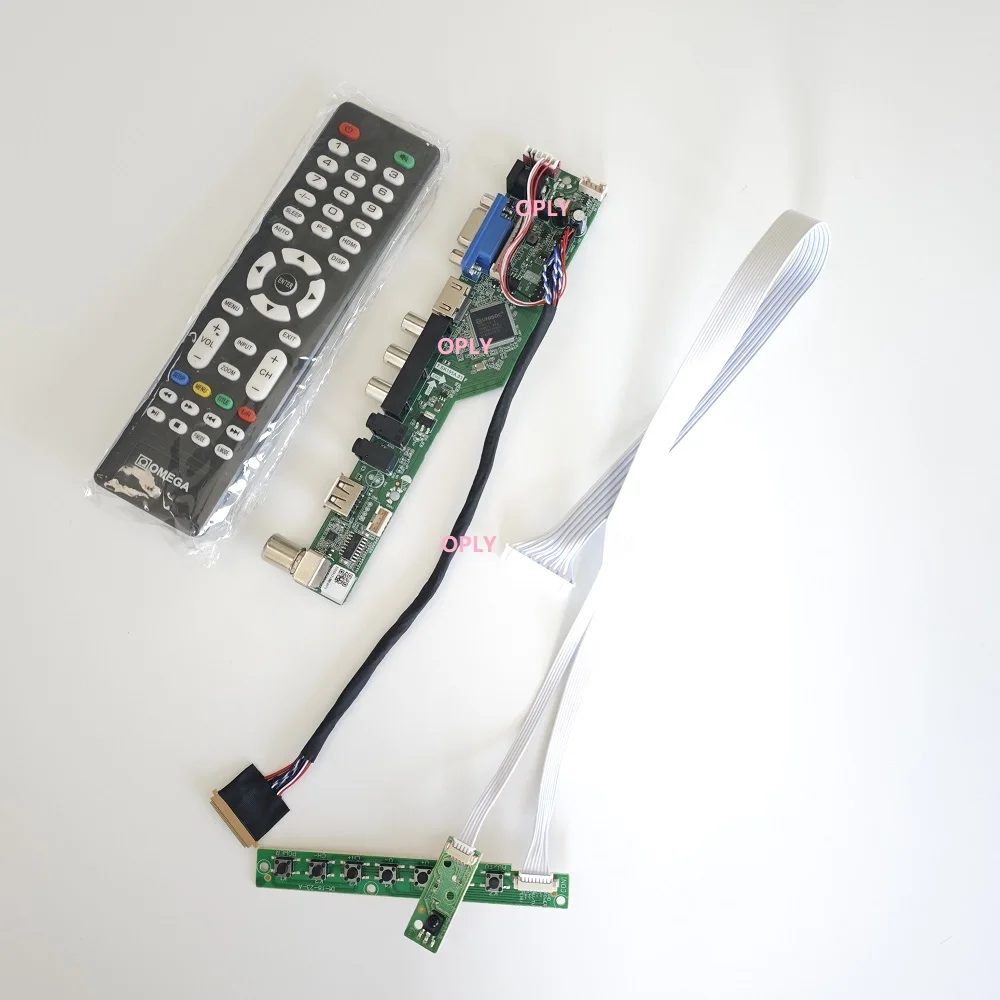 Para Samsung LTN156AT15 LTN156AT17 LTN156AT19 1366X7668 15,6 "compatible con HDMI USB VGA AV RF kit de placa controladora de TV pantalla LED