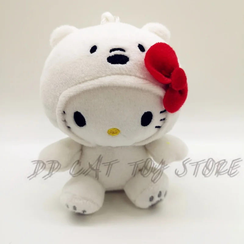 Sanurgente-Jouet en peluche Anime Hello Kitty, Kt Cos, Ours brun, Ours blanc, KrasnoCute Soft Stuffed Butter Pendant, Key EquiGifts for Kids, 10cm