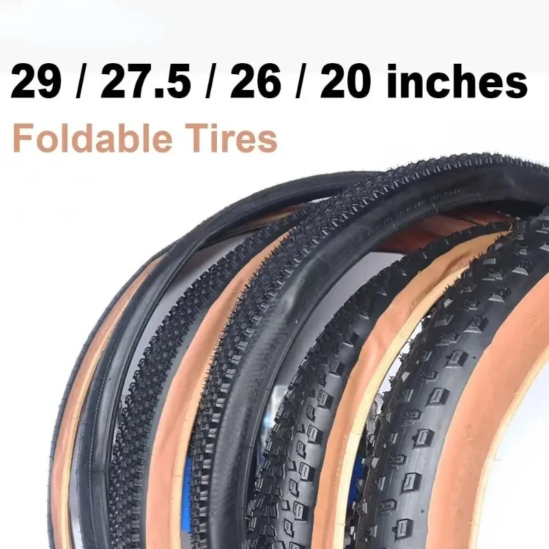 26 27.5 29 foldable tires 60TPI Yellow edged black edged mountain bike tires