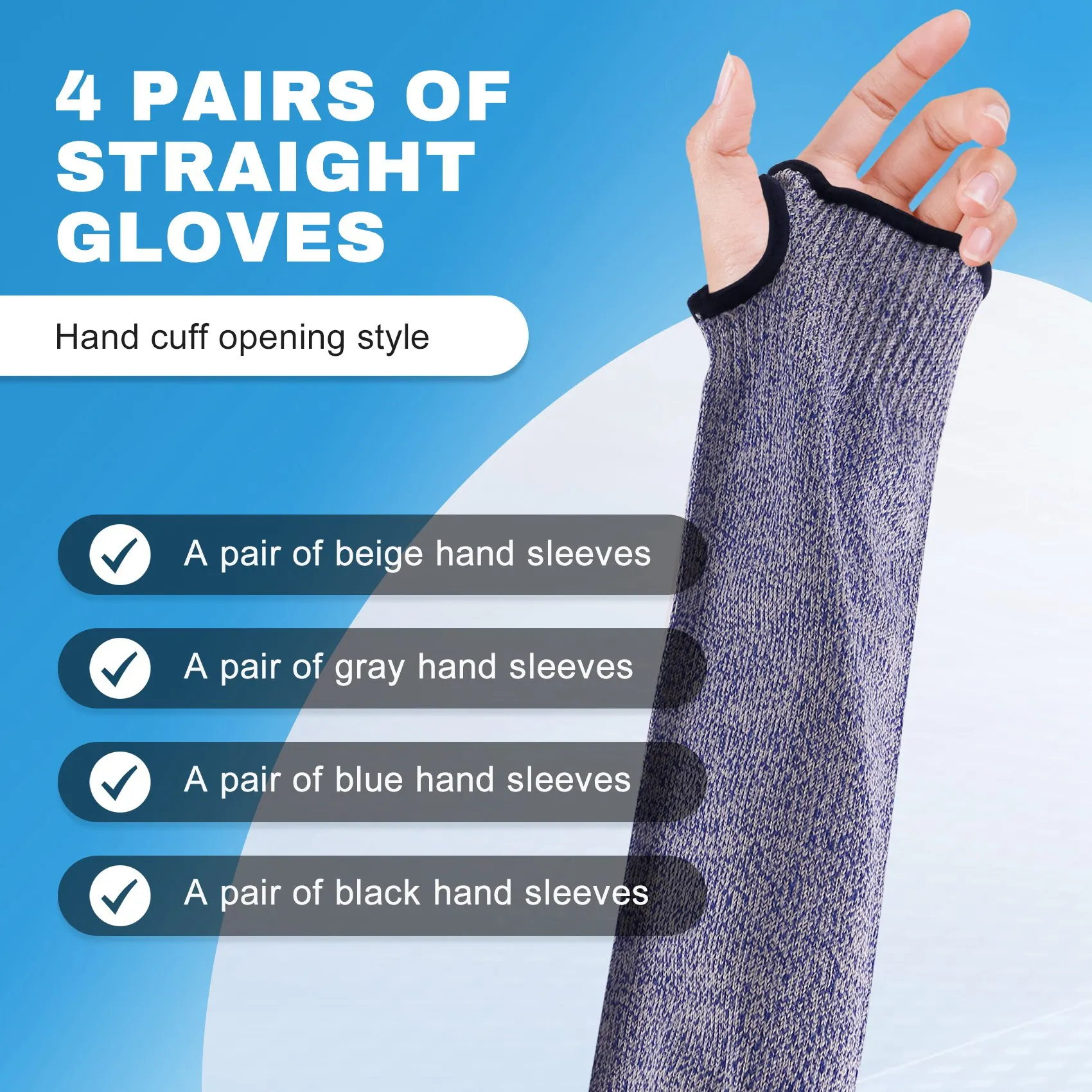 4 pary rękawów odpornych na przecięcia i oparzenia Rękawy ochronne na ramiona Ochraniacze przedramion do cienkiej skóry i siniaków Otwarty mankiet 35 cm