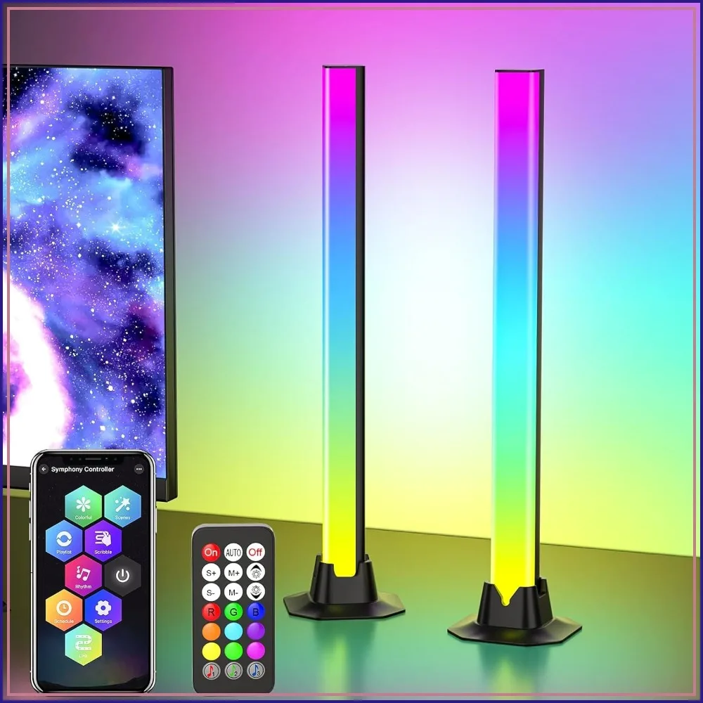 

16.5" RGB LED Light Bar, 16 Million Colors, 213 Presets & 8 Scenes, Music Sync, 3 Controls, Ambient Backlight for TV & Gaming