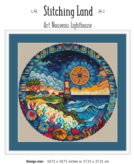 

Набор для вышивки крестом Наборы для вышивки крестом, Наборы для вышивания, Вышивка, Комплект, Круглый пейзаж - Приморский маяк