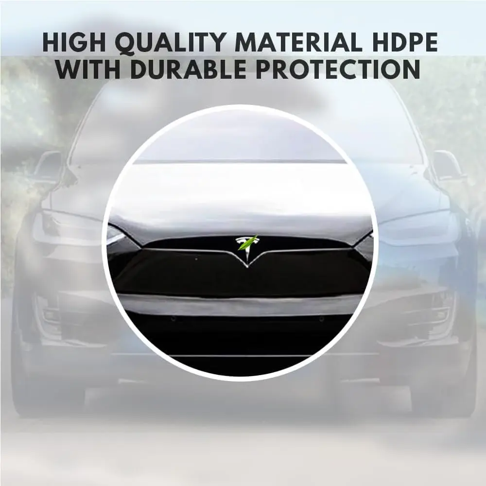 Front Hood/Grille Bright Emblem Logo Compatible with Tesla Model X - Chrome Pattern 1 Piece