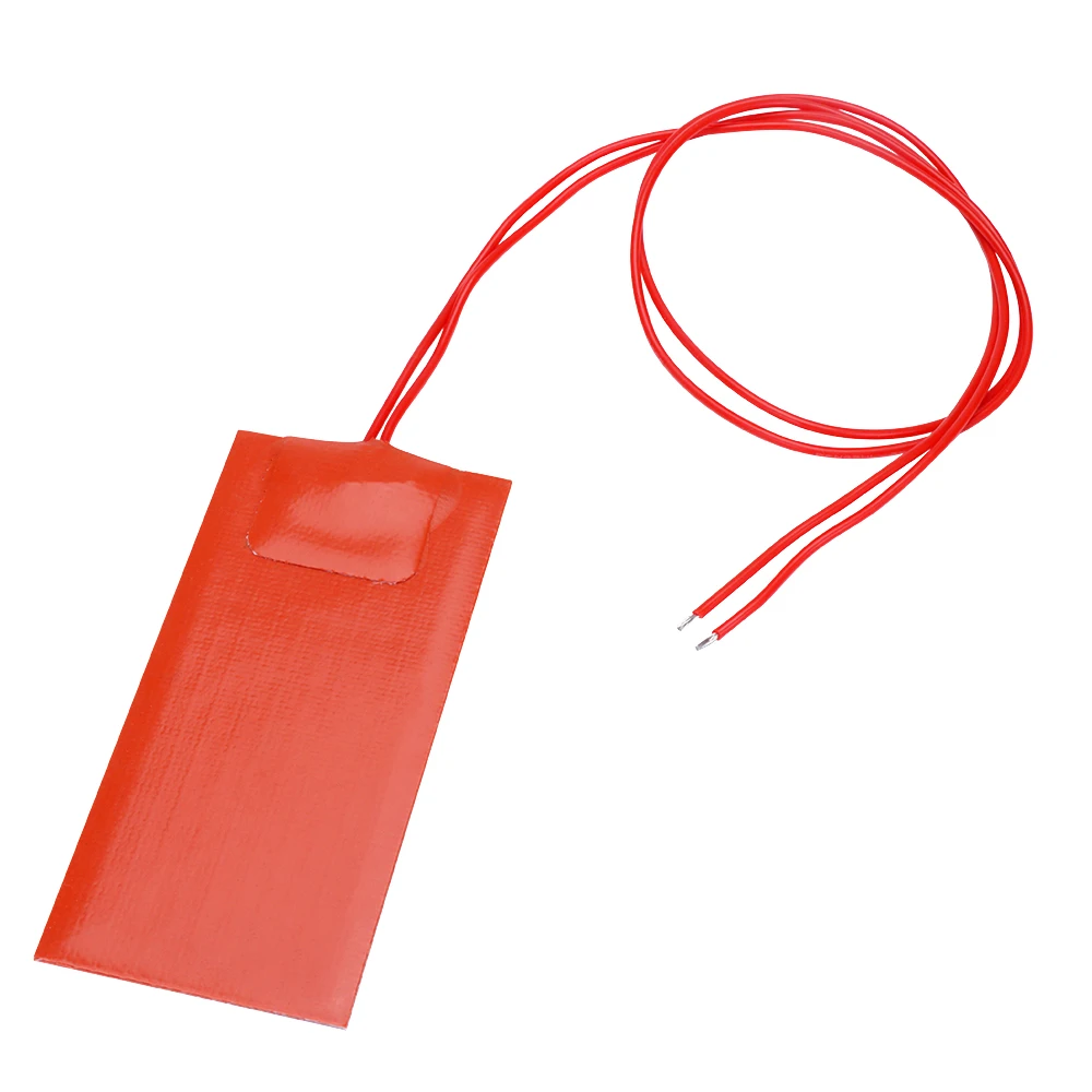 แผ่นทำความร้อนซิลิโคน DERNORD 12V แผ่นทำความร้อนไฟฟ้า แผ่นยางทำความร้อน แผ่นทำความร้อนแบบยืดหยุ่น กันน้ำ สำหรับเครื่องพิมพ์ 3 มิติ