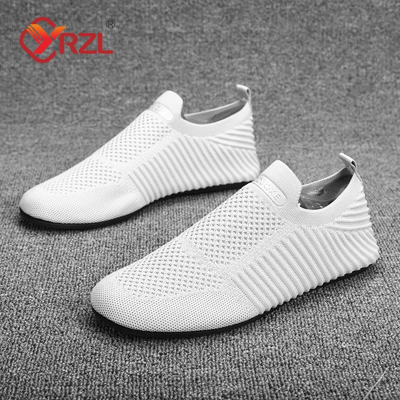 

YRZL Loafers Men Soft Driving Moccasins High Quality Flats Male Walking Shoes Breathable Mesh Casual Loafers Slip on Mens Shoes