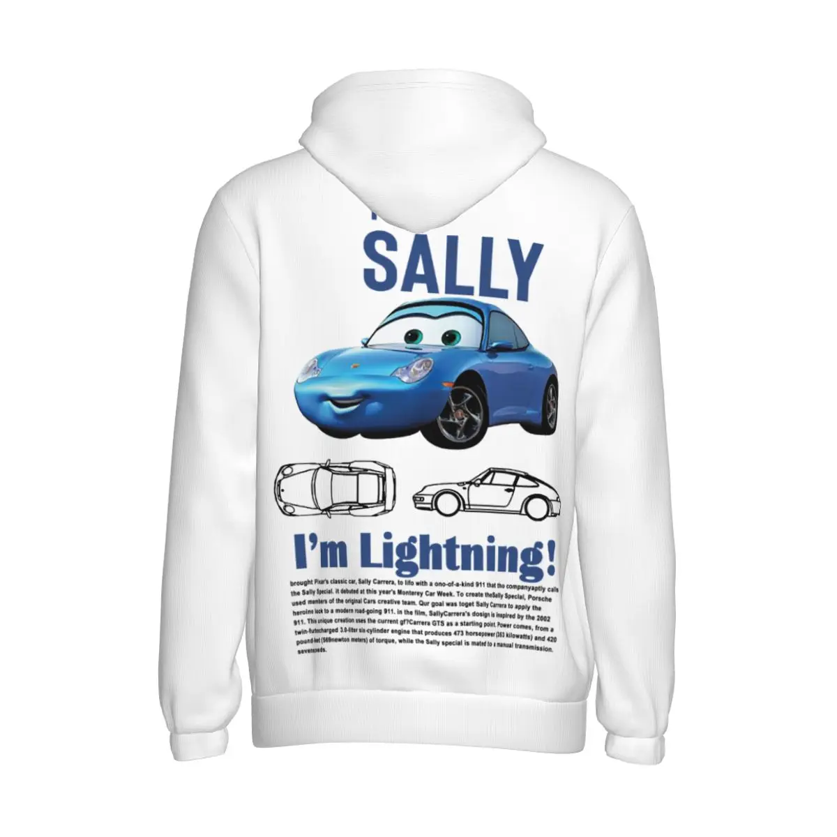 2025 Sally I\'m Lightning Cars Mcqueen Hoodie for Men Women Sweatshirt Fashion Graphic Pocket Hoodies Long Sleeve Shirts