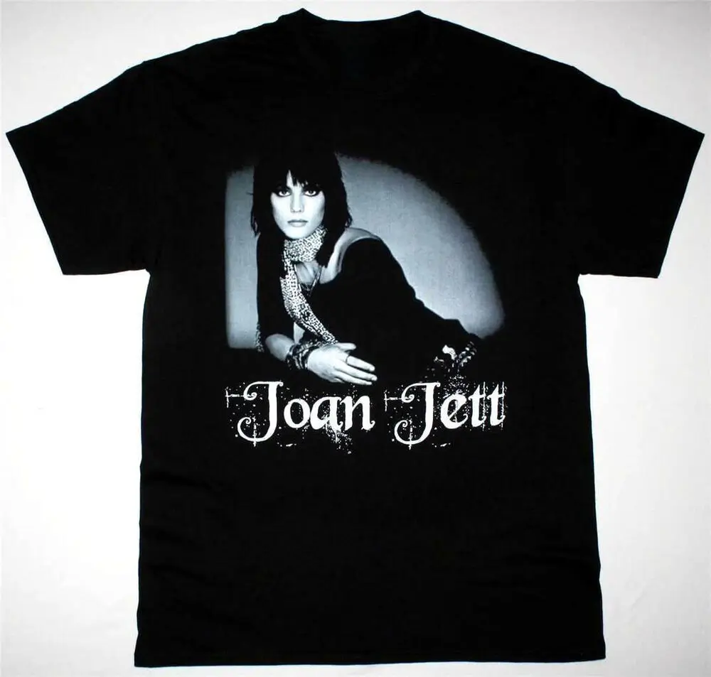 Joan Jett photo Men T-shirt Black Short Sleeve All Size S-5XL   Cotton Luxury brand vintage oversized