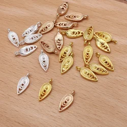 New 5*13.5mm 50pieces/bag Zinc Alloy Mini Multilayer Water Drop Charms Pendants for Girls Earrings Jewelry Accessories