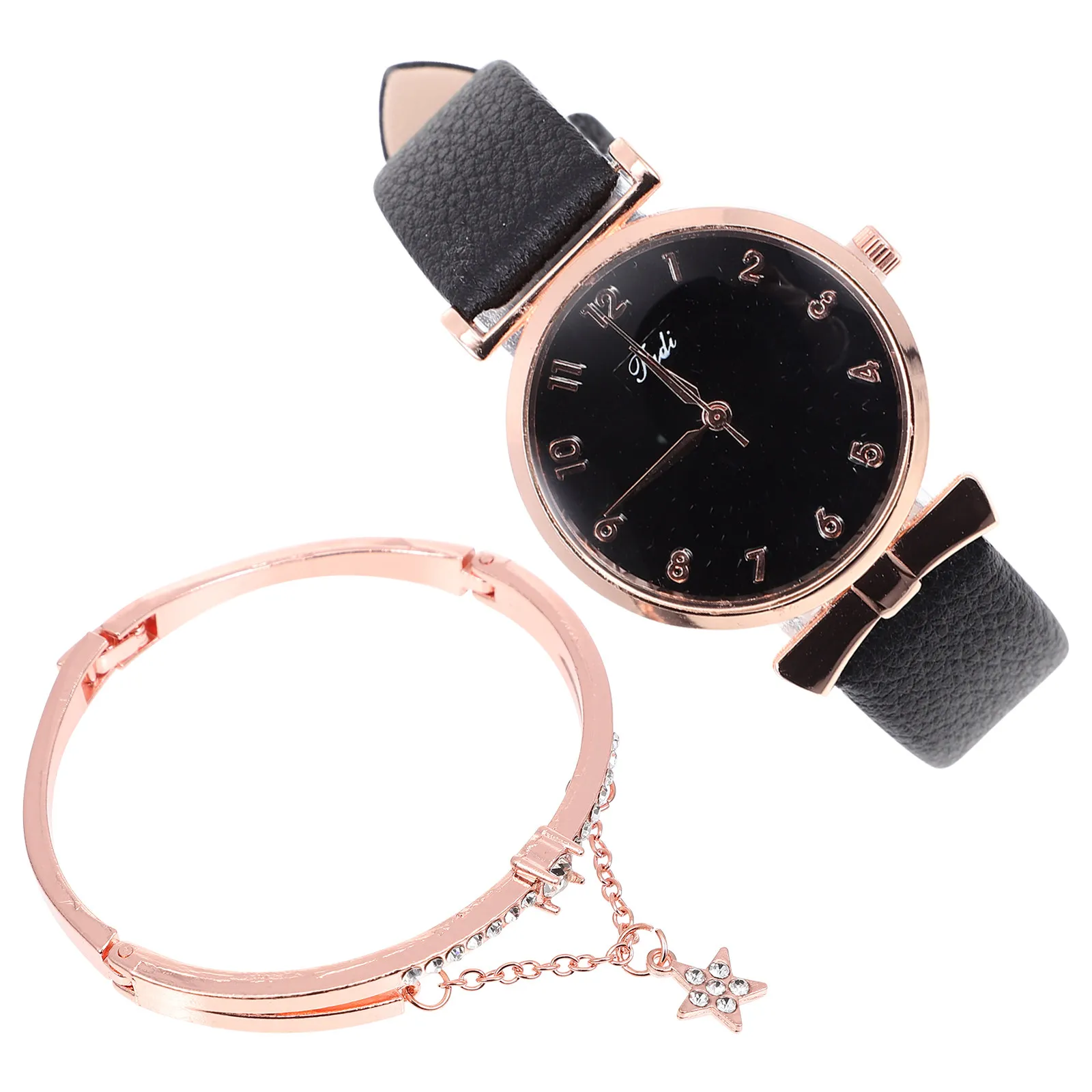 

1 set 1 Quartz Watch Bracelet Set For Women Lady Bangle Shiny Diamond Decor Party Outdoor Indoor Gift Women Watch Bangle Set