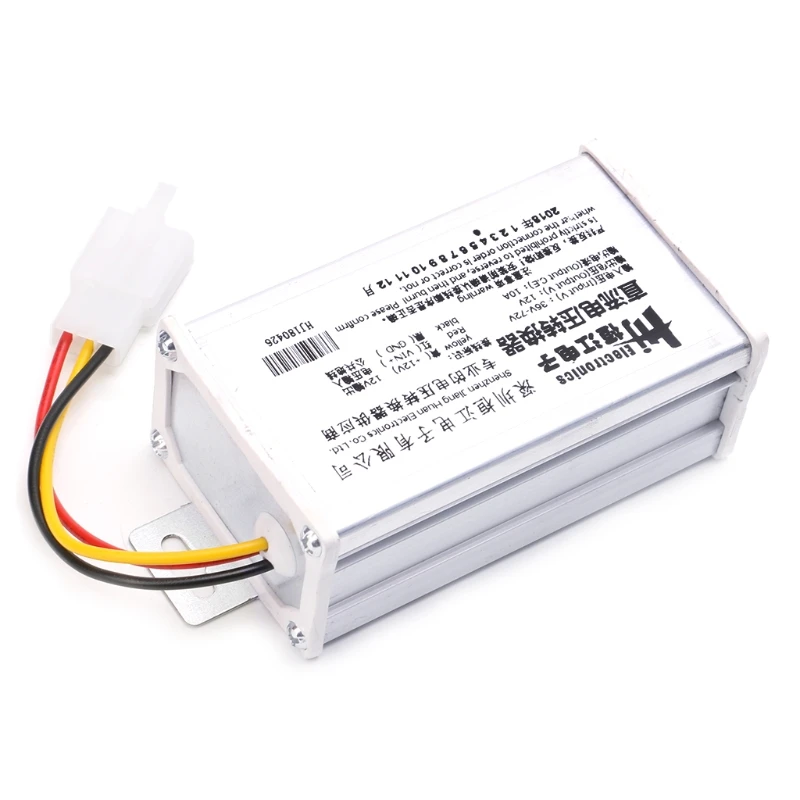 36V 48V 60V 72V to for DC 12V 10A Car Power Step Down Converter Regulat
