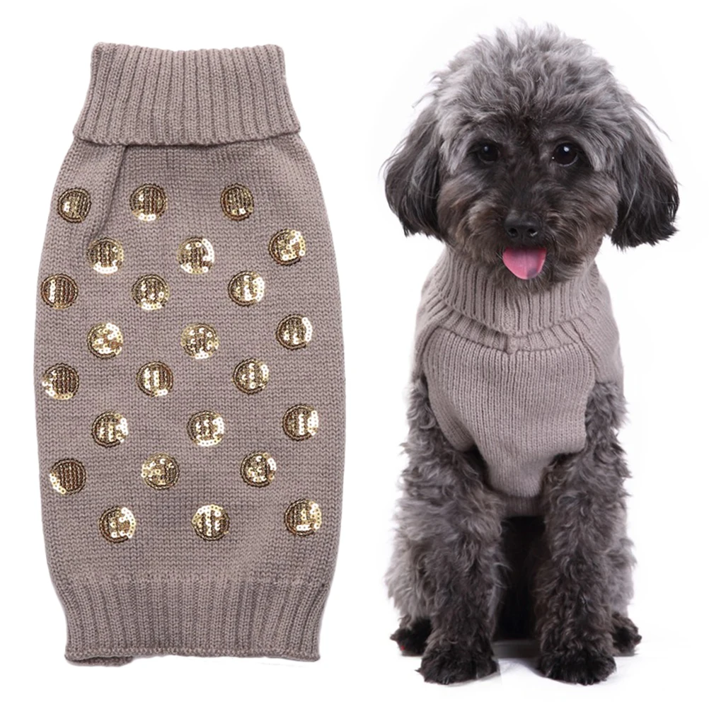 

Dog Clothes Pet Sweater Winter Warm Puppy Clothing Big Dogs Fall Outfit Furry Squama Design Festival Atmosphere Machine Washable
