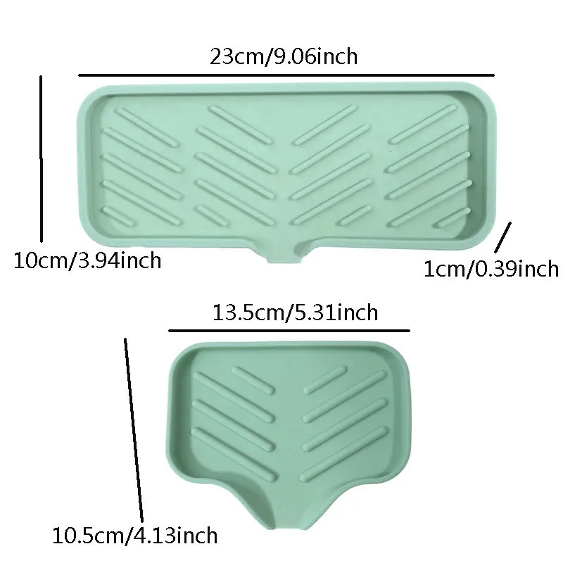 Sink Silicone Tray With drain Soap Sponge Storage Holder Countertop Sink Scrubber Brush Soap Storage Rack Kitchen Organizer