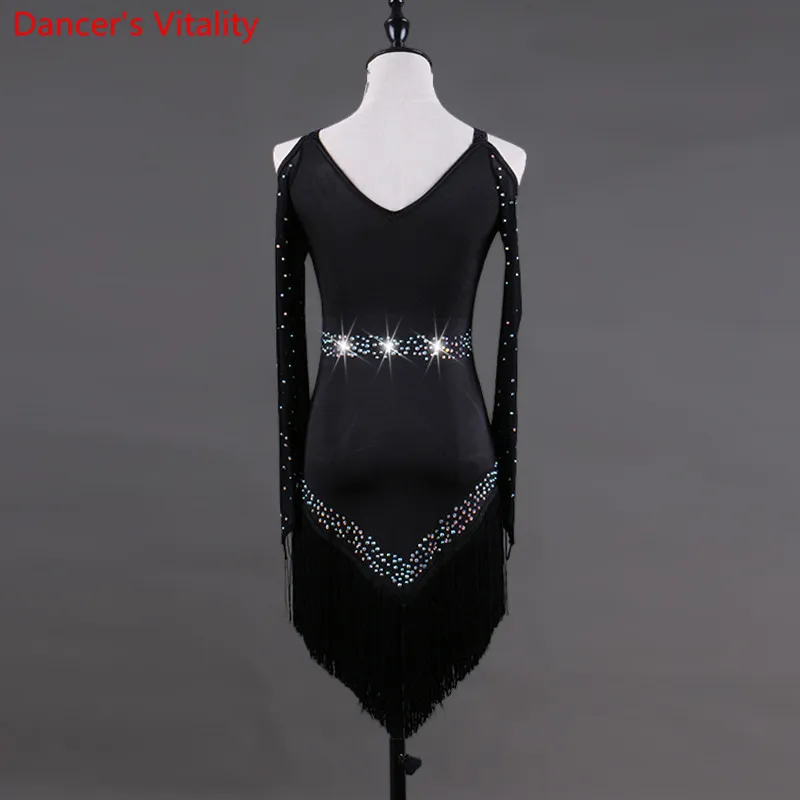 Latin Dans Jurk Vrouwen Meisjes Rumba Cha-Cha Rok Ballroom Concurrentie Kostuum Kleding Latin Dance Prestaties Kostuums