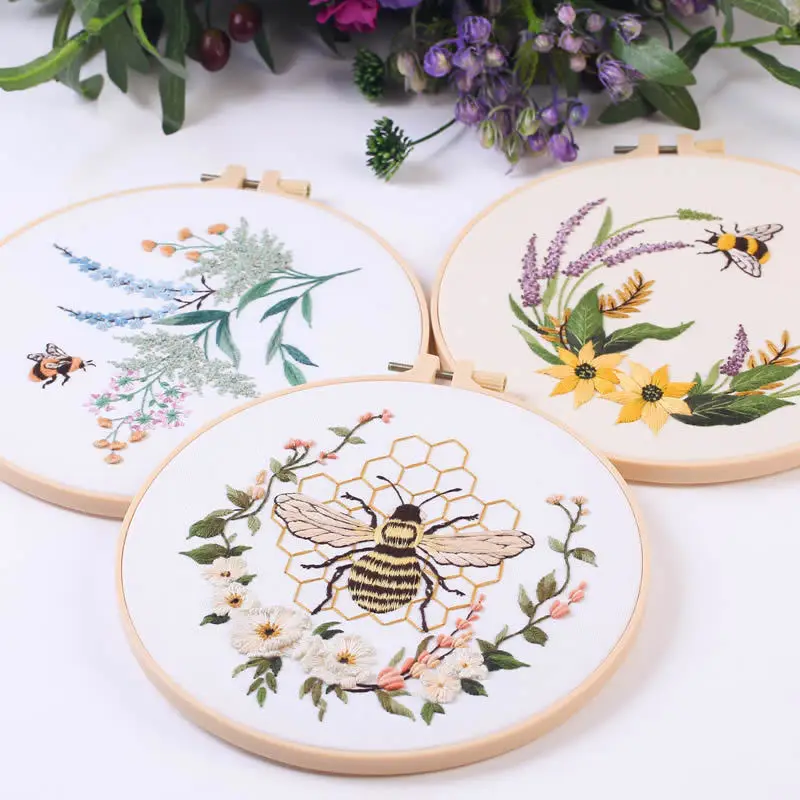 Flower Bee Embroidery Kit 4