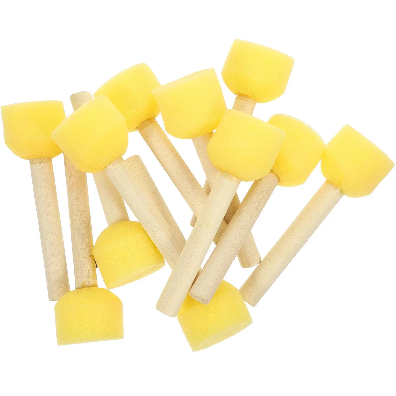 20 Pcs Sponge Painting Brushes Kids Drawing Tools Foam Stamps Children Supplies Lightweight Wood Craft Creation