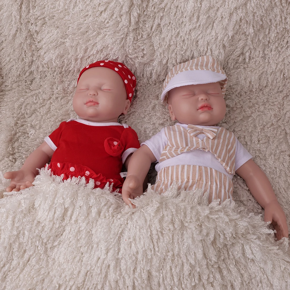 WW1558 38cm 2000g 100% Full Body Silicone Reborn Baby Doll Soft Dolls Lifelike Baby with Clothes for Children Christmas Gift