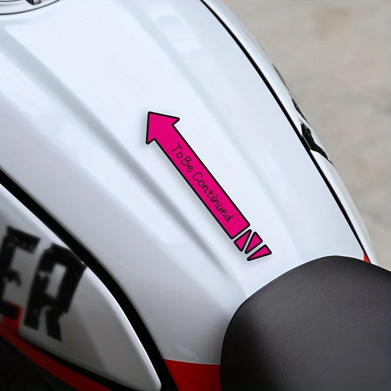 Fortgesetzter Aufkleber 1 Stück Glänzender Wasserfester Vinyl-Aufkleber Pfeil Text Auto Stoßstange Tür Motorrad Wohnmobil Deko