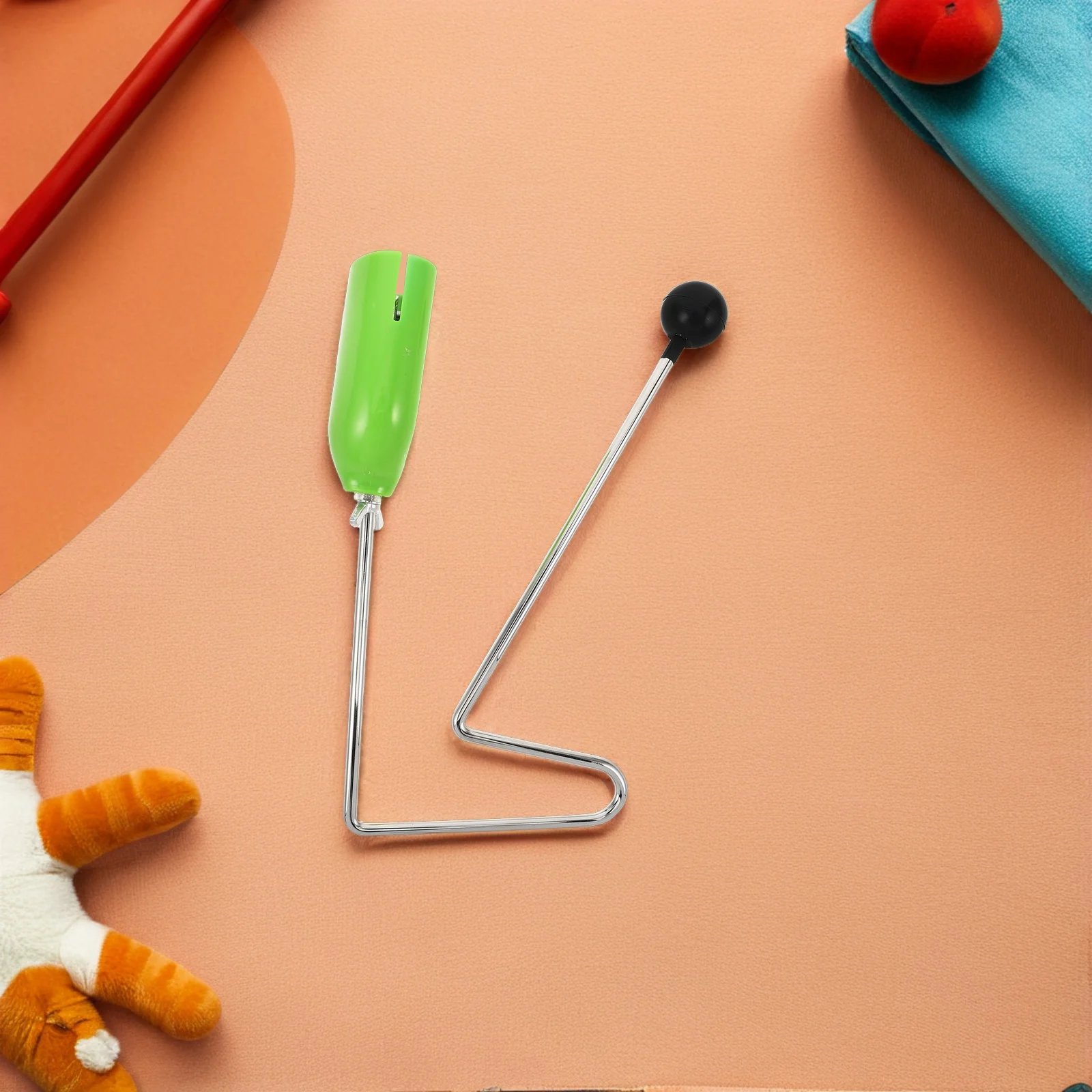 

Preschool Musical Instruments Vibraslap Child Percussion Lightweight Build Vibrant Color Enhances Handeye Coordination Group