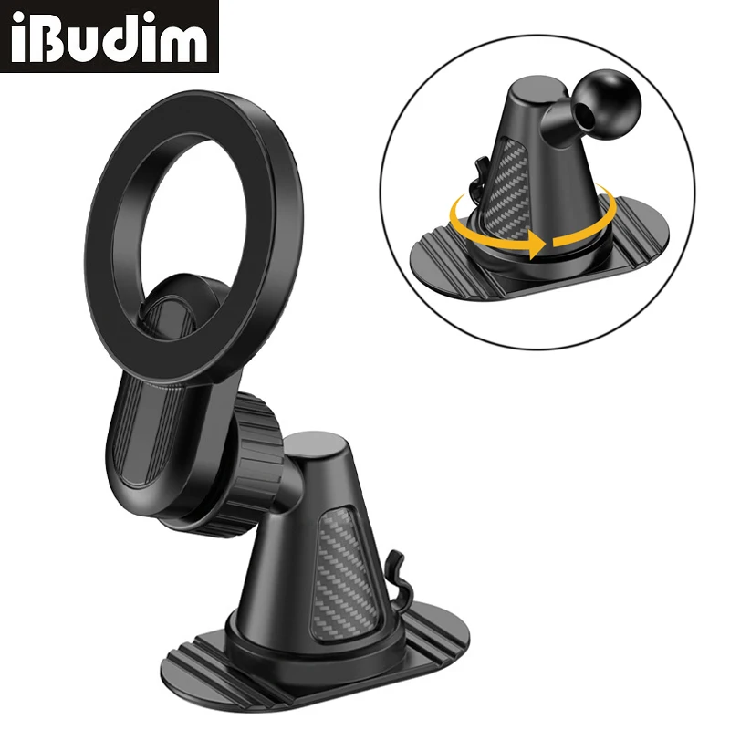 

Магнитный автомобильный держатель телефона для крепкой клейкой наклейки Magsafe 360° ° Регулируемое автомобильное крепление для телефона iPhone 17 Pro Max 16 15 Series