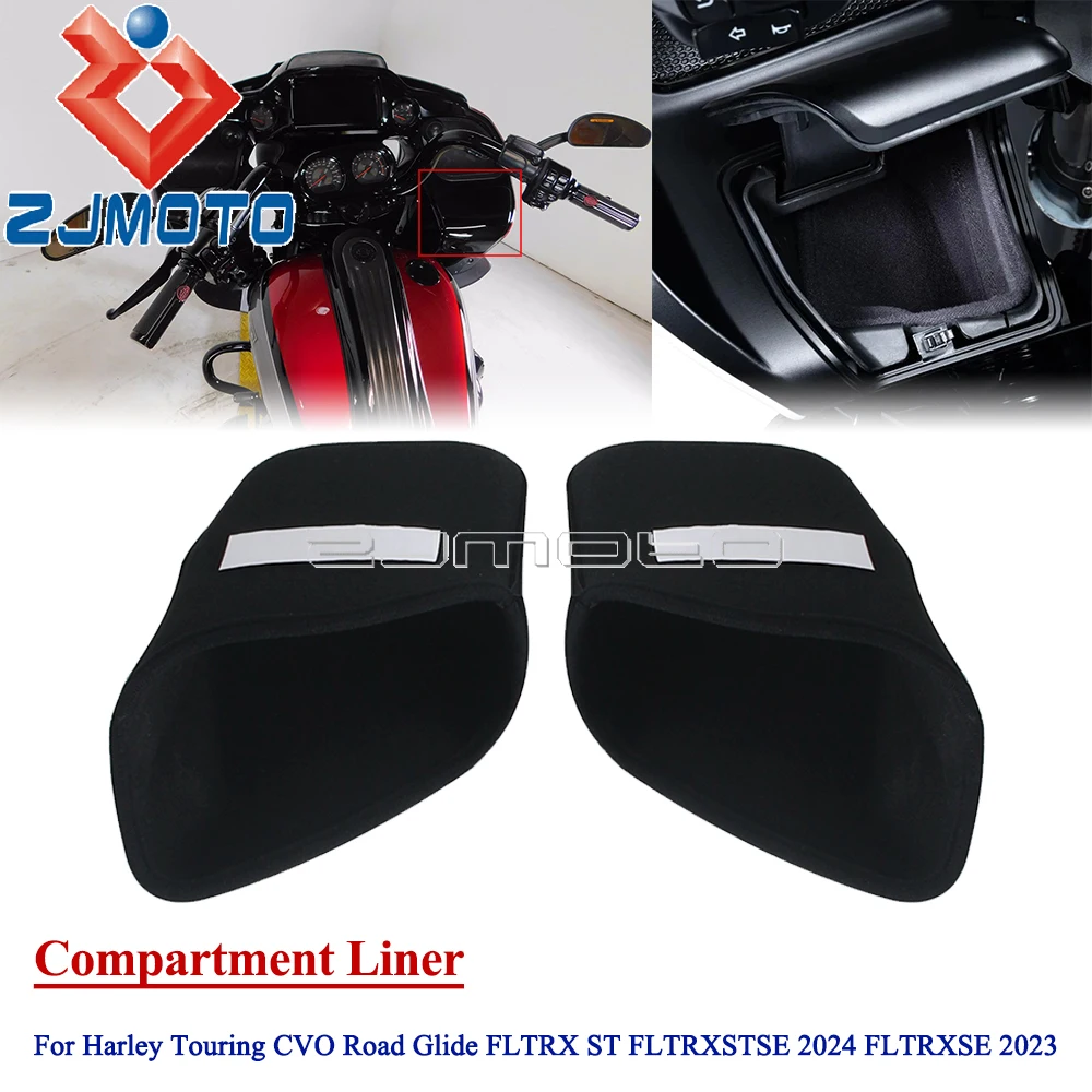 Motorcycle Compartment Liners Bags Glove Box Inner Bag For Harley Touring CVO Road Glide FLTRX ST FLTRXSTSE 2024 FLTRXSE 2023