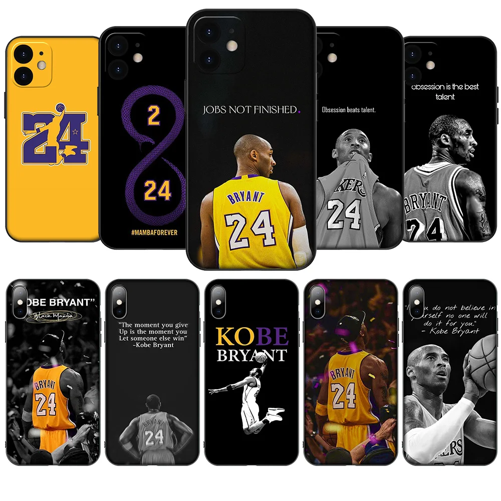 HA98 K-Kobe Basketball Soft Case for Xiaomi Redmi Note 11 11s 10 10s 9 9s 10t 8T 8 7 6 Pro Max